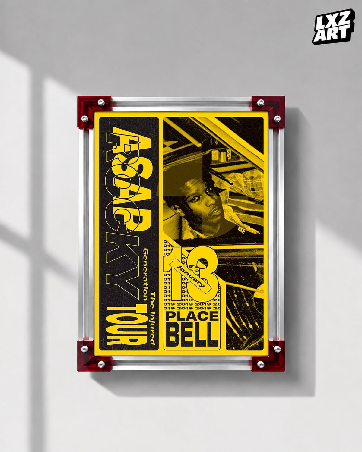 A$AP Rocky Injured Generation Tour Poster | Unframed Hip Hop Wall Art — LXZART display 1; frame not included