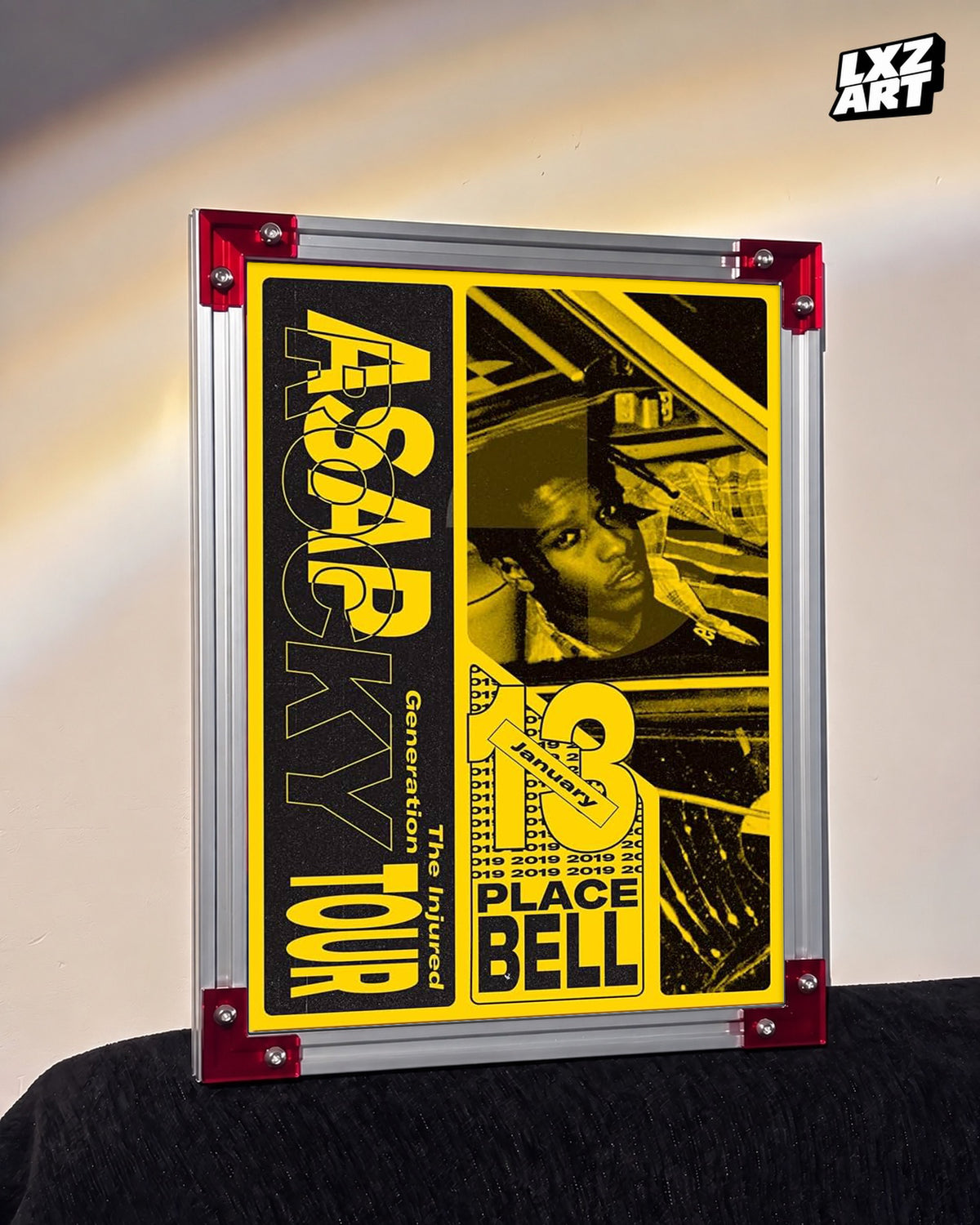 A$AP Rocky Injured Generation Tour Poster | Unframed Hip Hop Wall Art — LXZART display 3; frame not included