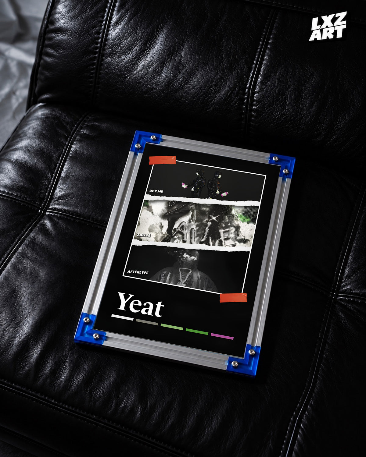Yeat Albums Collage Poster | Unframed Bedroom Wall Art — LXZART display 2; frame not included