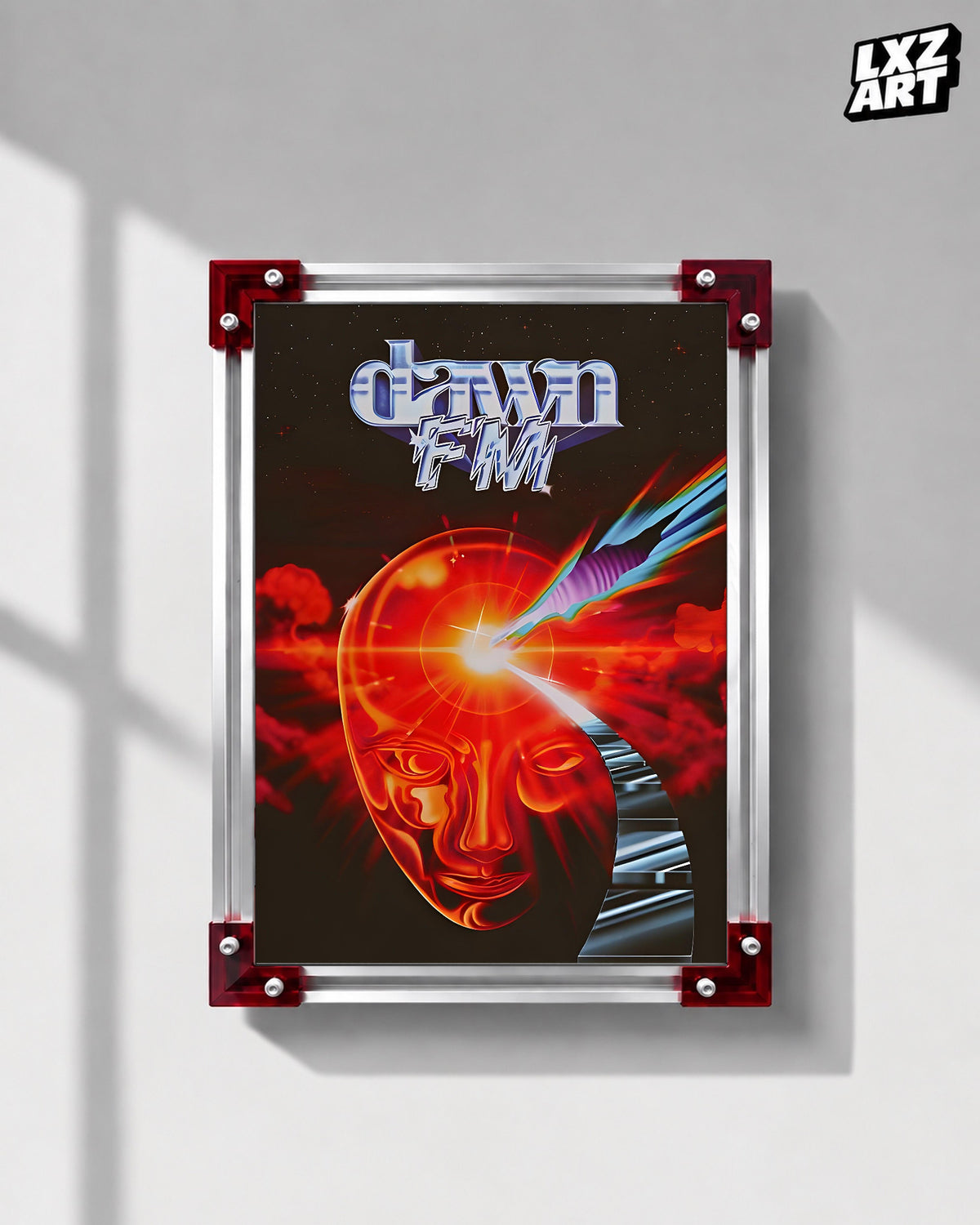 The Weeknd Dawn FM Album Poster | Unframed Bedroom Wall Art — LXZART display 1; frame not included