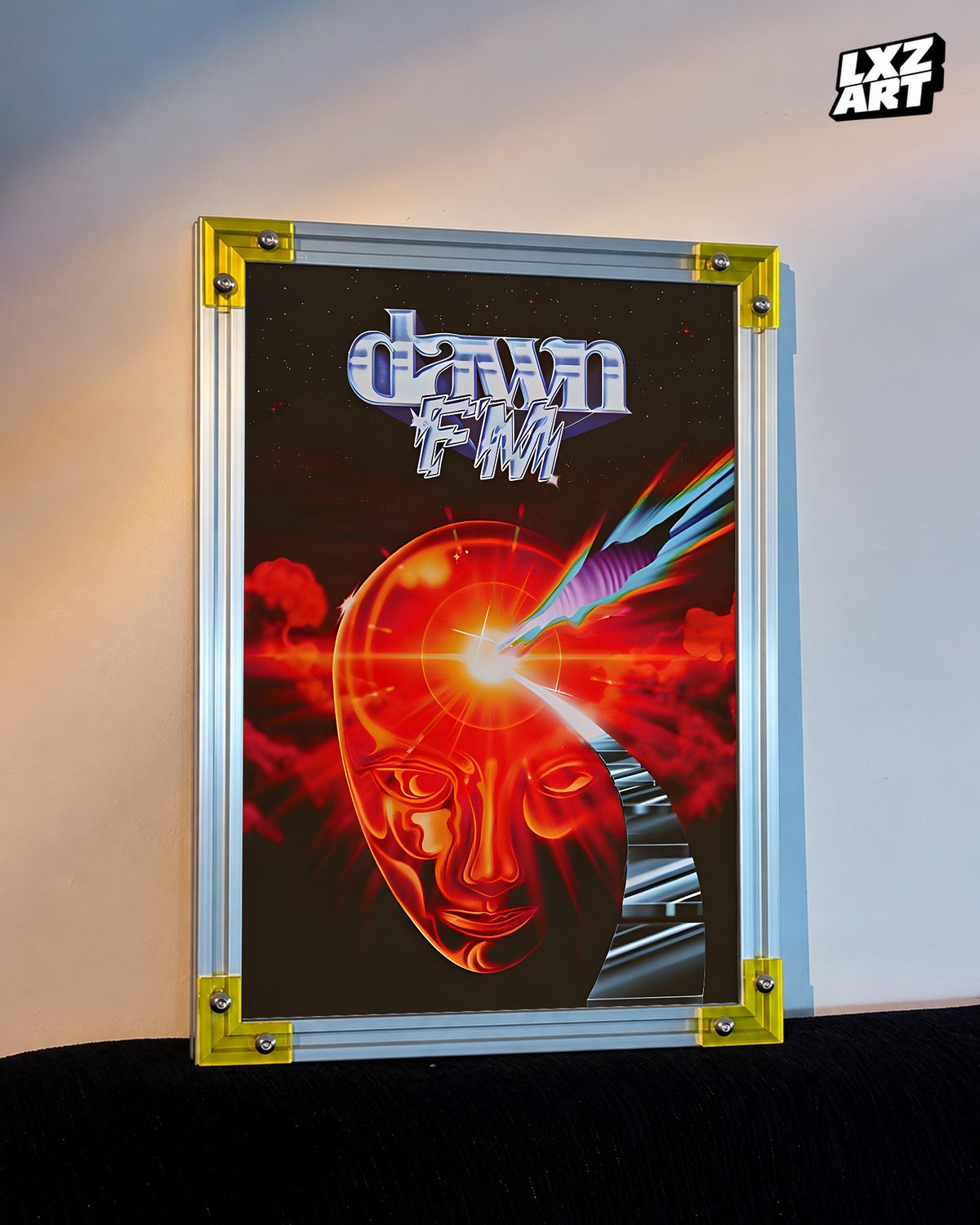 The Weeknd Dawn FM Album Poster | Unframed Bedroom Wall Art — LXZART display 3; frame not included
