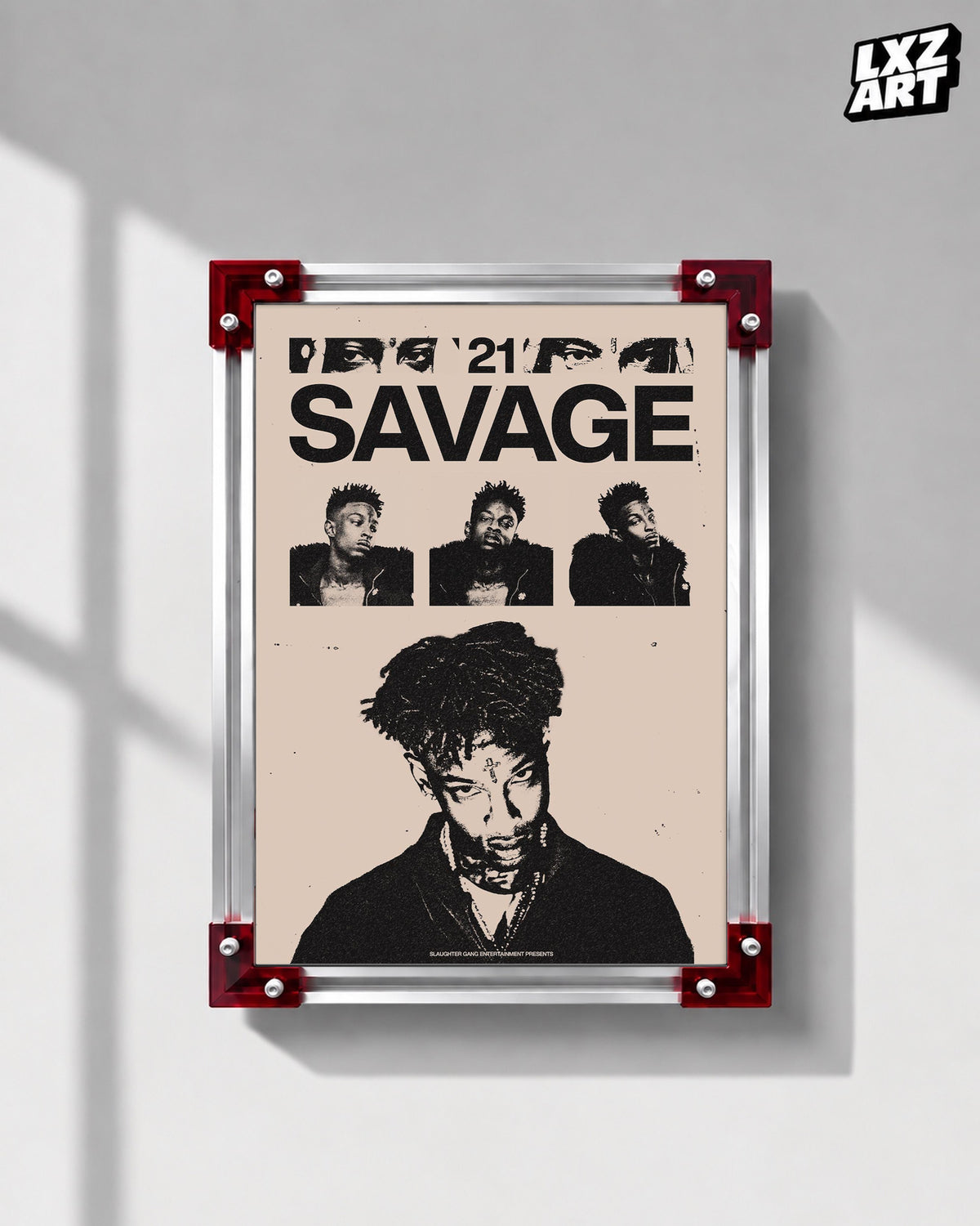 21 Savage Vintage Collage Poster | Unframed Bedroom Wall Art — LXZART display 1; frame not included