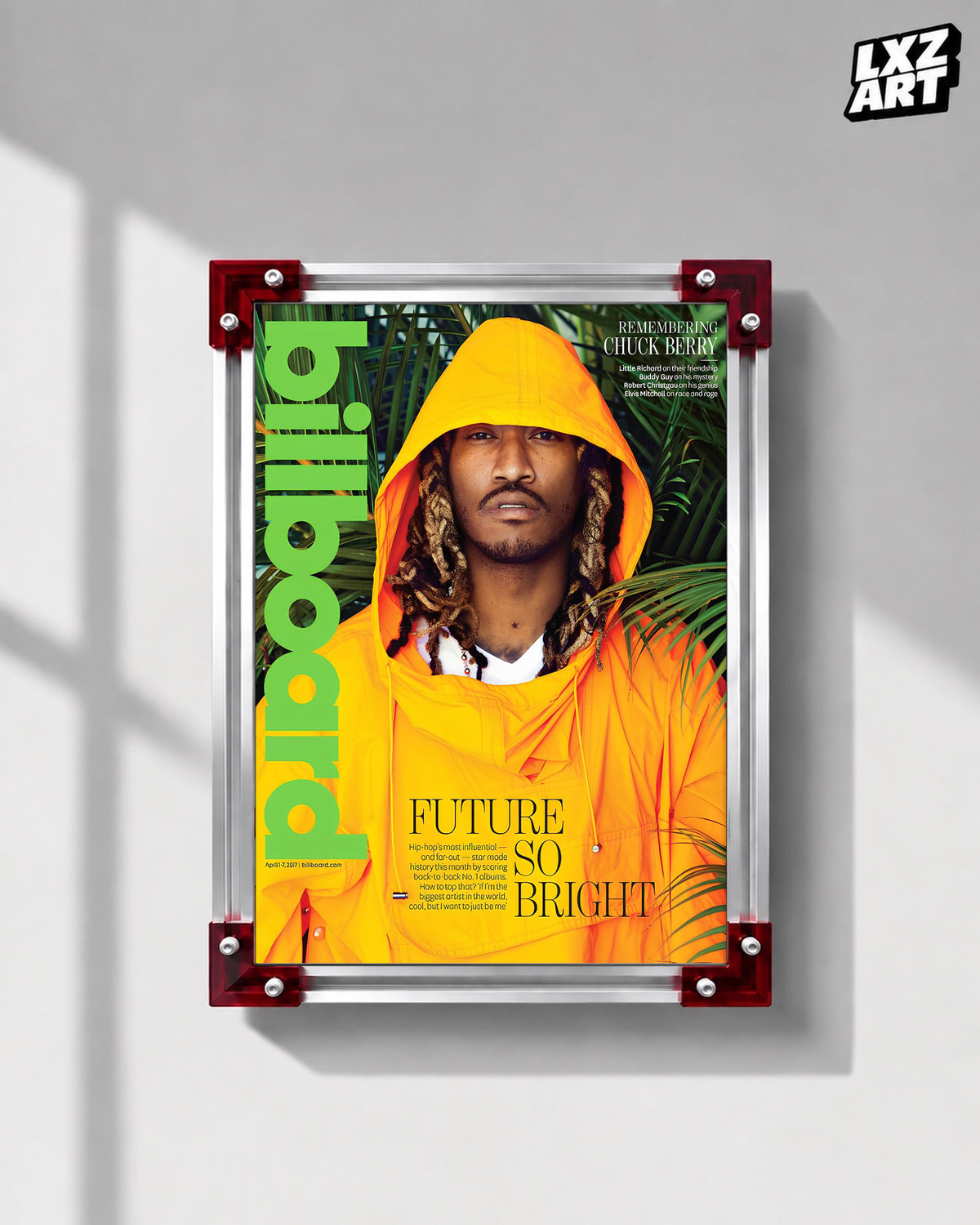 Future Magazine Cover Style Poster | Unframed Hip Hop Wall Art — LXZART display 1; frame not included