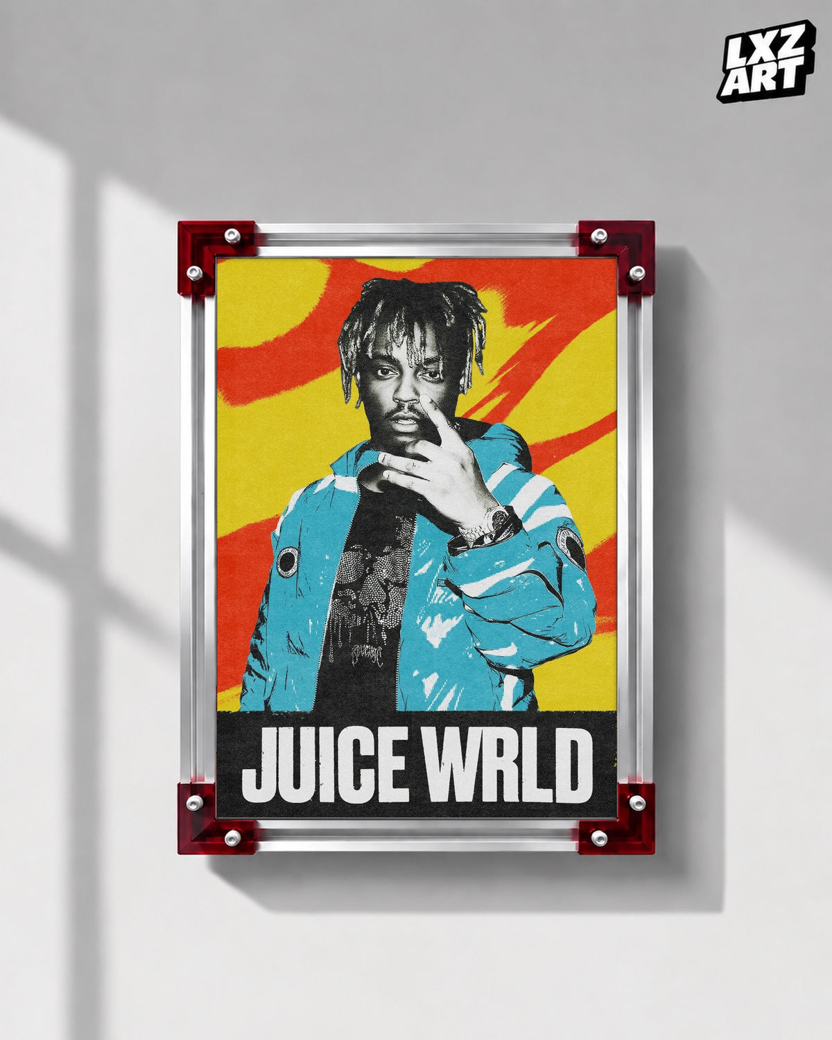 Juice WRLD Pop Art Portrait Poster | Unframed Bedroom Wall Art — LXZART display 1; frame not included