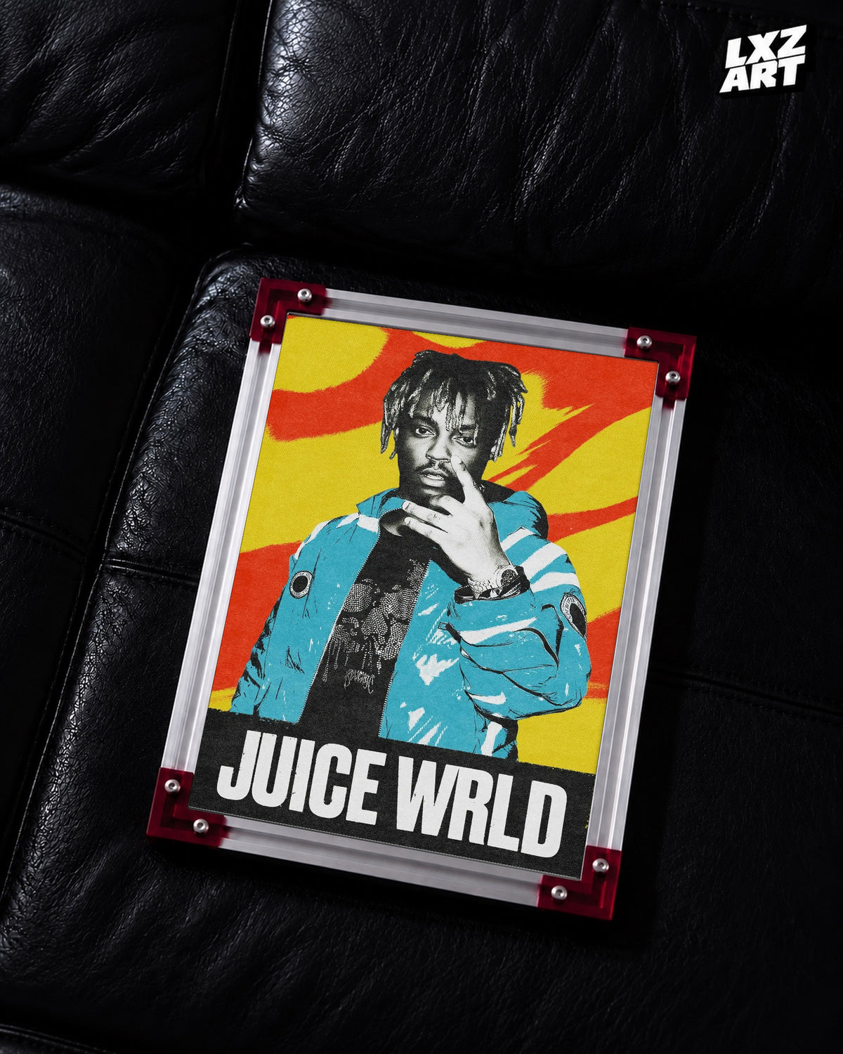 Juice WRLD Pop Art Portrait Poster | Unframed Bedroom Wall Art — LXZART display 2; frame not included