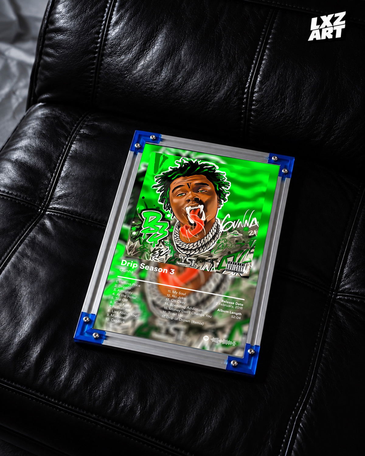 Gunna 'Drip Season 3' Album Poster — LXZART display 2; frame not included