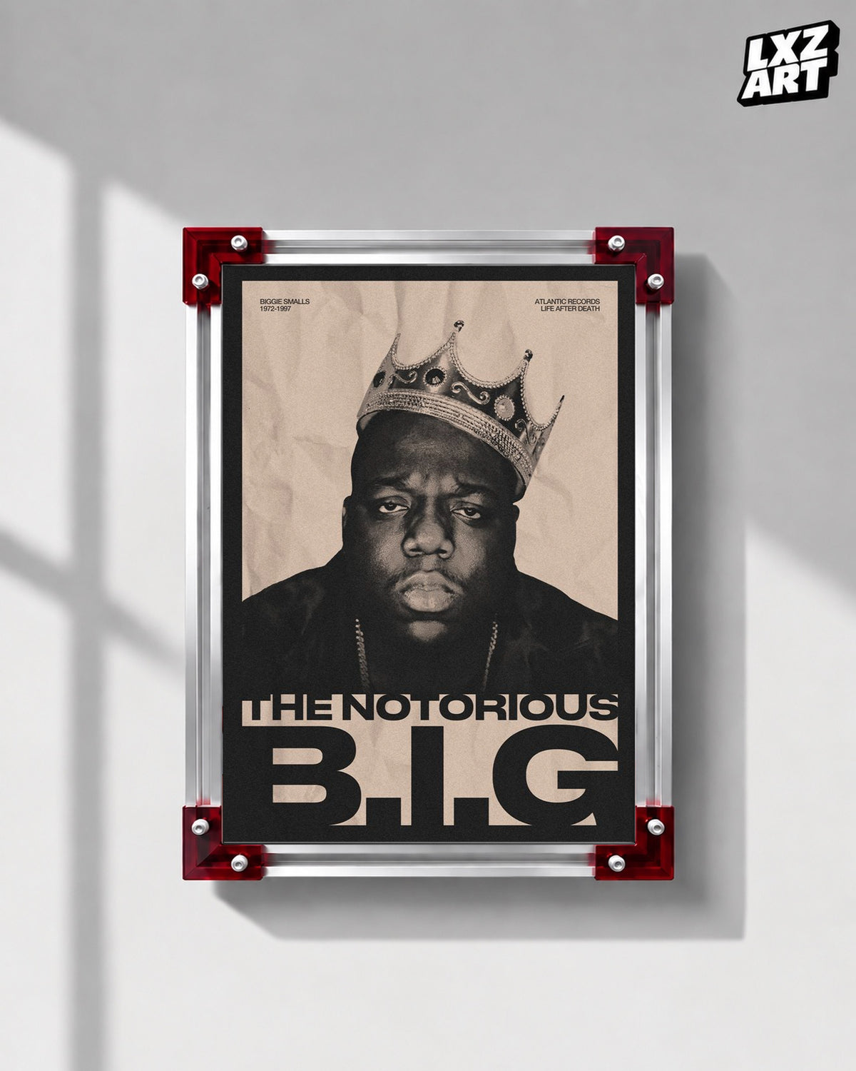 The Notorious B.I.G. Life After Death 25th Anniversary Poster | Unframed Bedroom Wall Art — LXZART display 1; frame not included