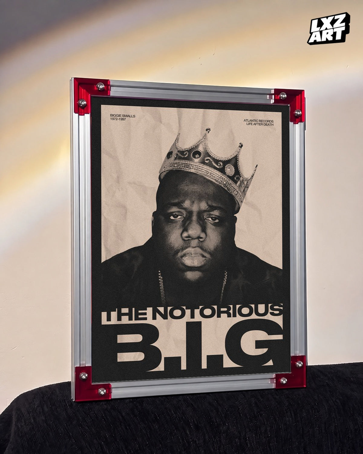The Notorious B.I.G. Life After Death 25th Anniversary Poster | Unframed Bedroom Wall Art — LXZART display 3; frame not included