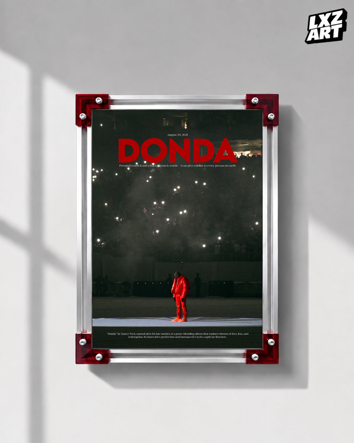 Kanye West Donda Poster | Unframed Hip Hop Wall Art — LXZART display 1; frame not included