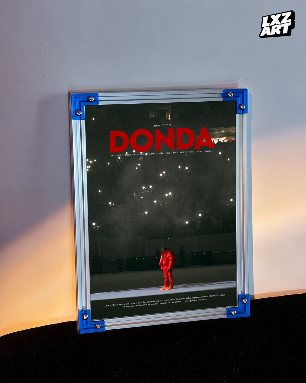 Kanye West Donda Poster | Unframed Hip Hop Wall Art — LXZART display 3; frame not included