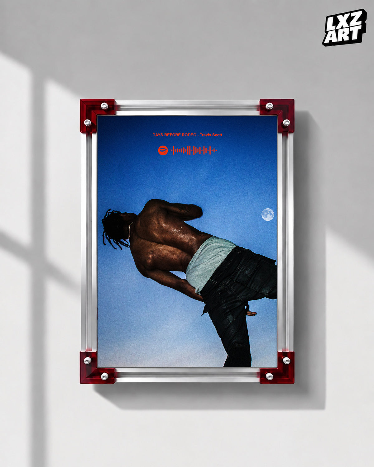 Travis Scott Days Before Rodeo Poster | Unframed Bedroom Wall Art — LXZART display 1; frame not included