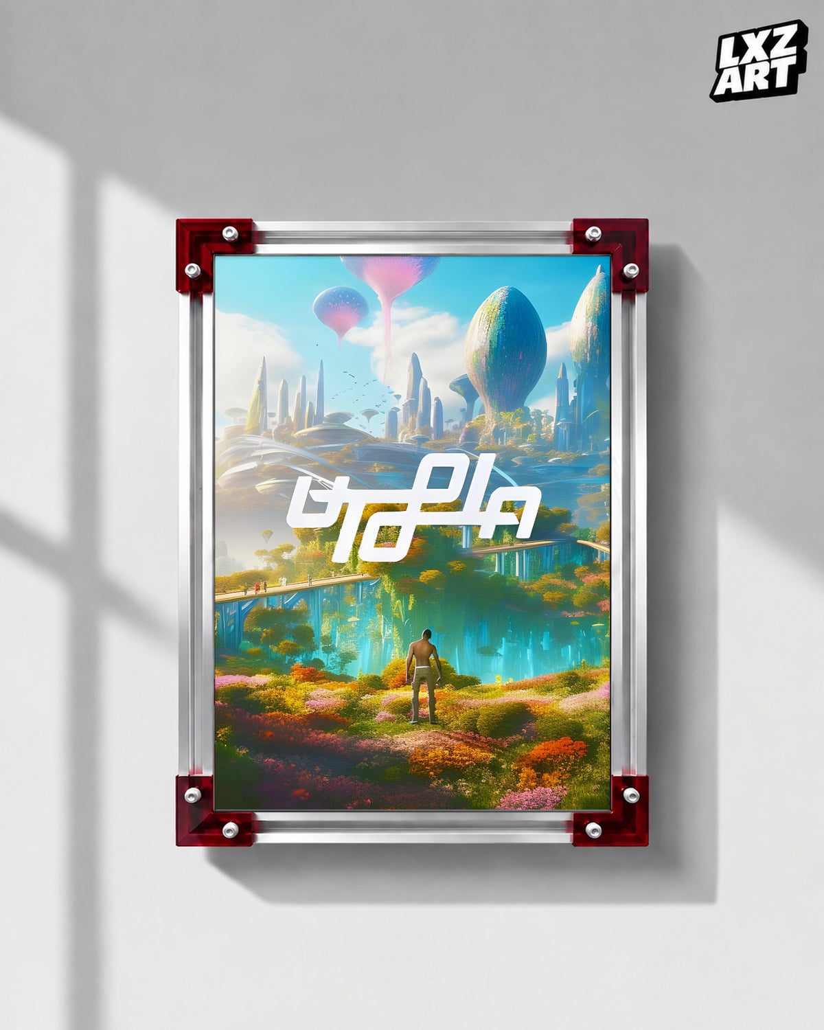 Travis Scott Utopia Fantasy Poster | Unframed Bedroom Wall Art — LXZART display 1; frame not included
