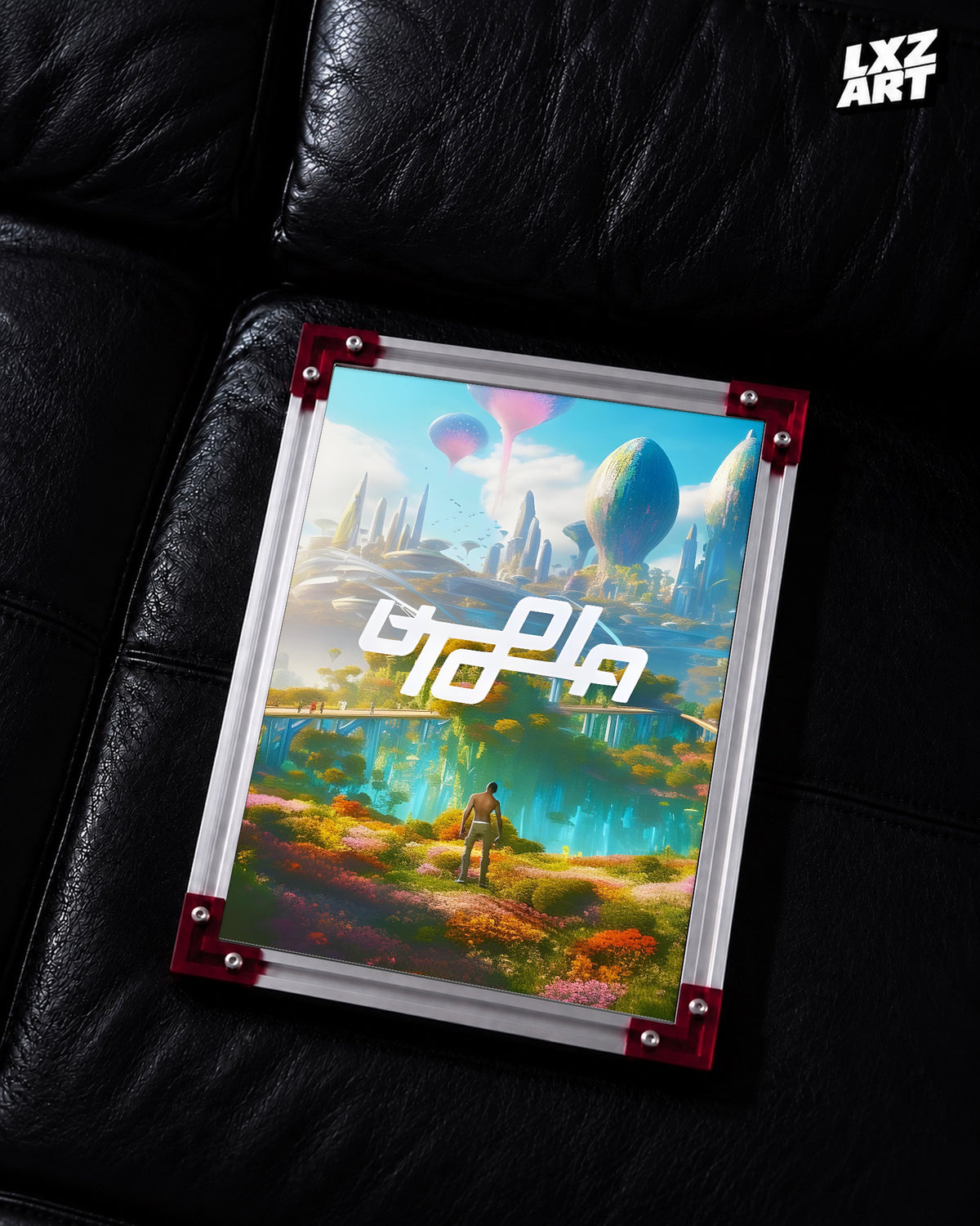 Travis Scott Utopia Fantasy Poster | Unframed Bedroom Wall Art — LXZART display 2; frame not included