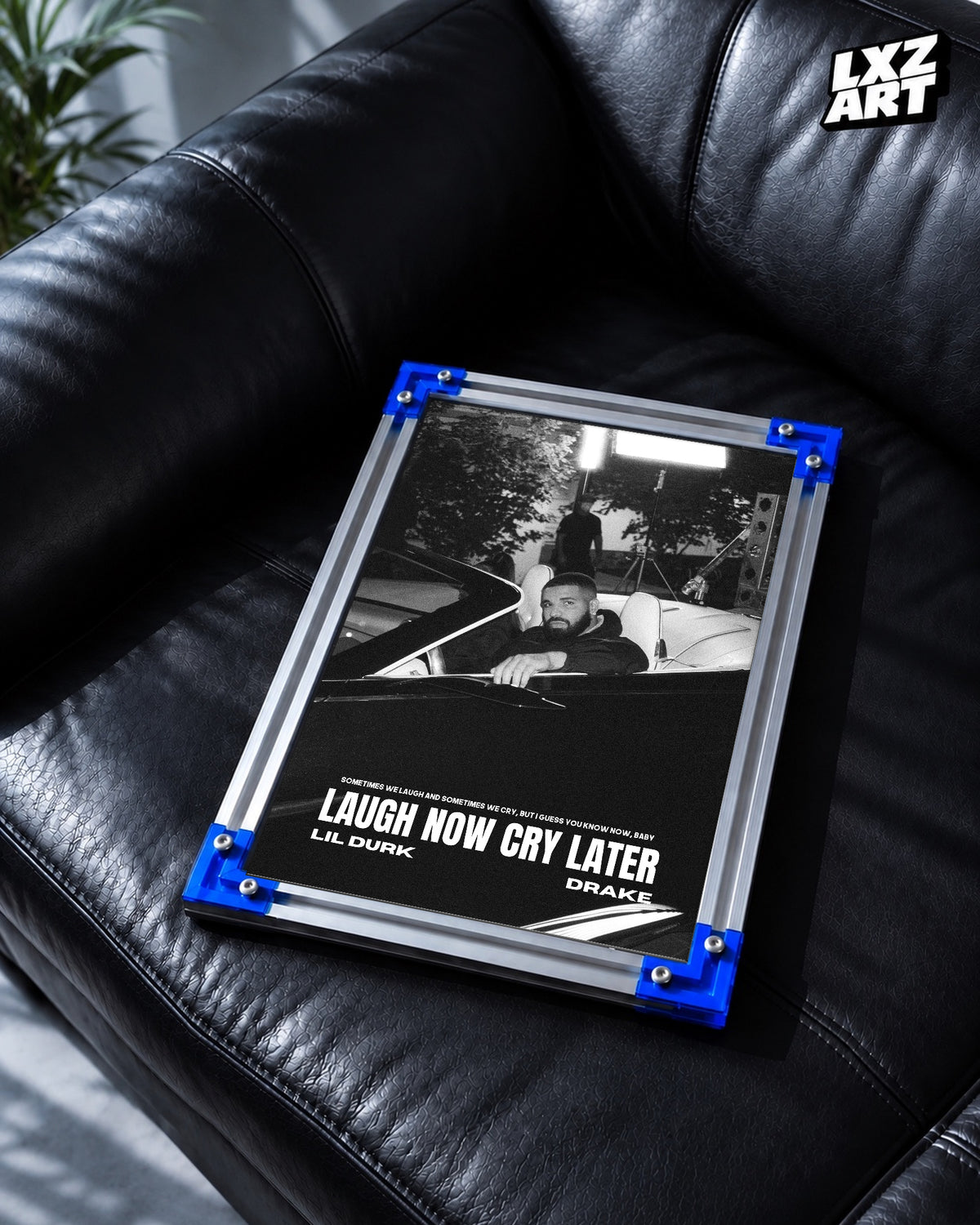 Drake & Lil Durk Laugh Now Cry Later Poster | Unframed Bedroom Wall Art — LXZART display 2; frame not included