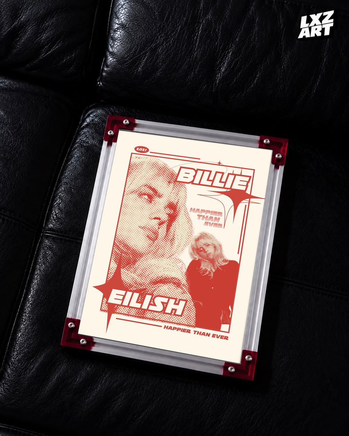 Billie Eilish Happier Than Ever Portrait Poster | Unframed Bedroom Wall Art — LXZART display 2; frame not included