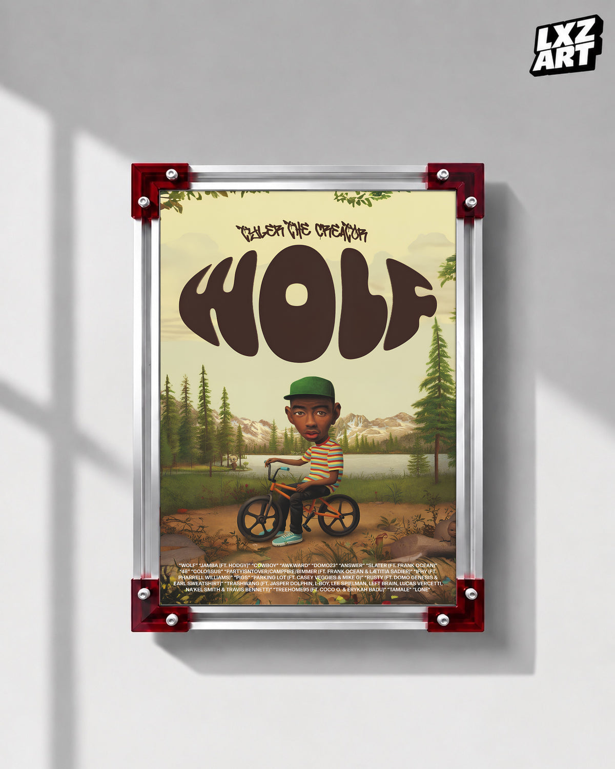 Tyler The Creator Wolf Album-Inspired Poster | Unframed Bedroom Wall Art — LXZART display 1; frame not included