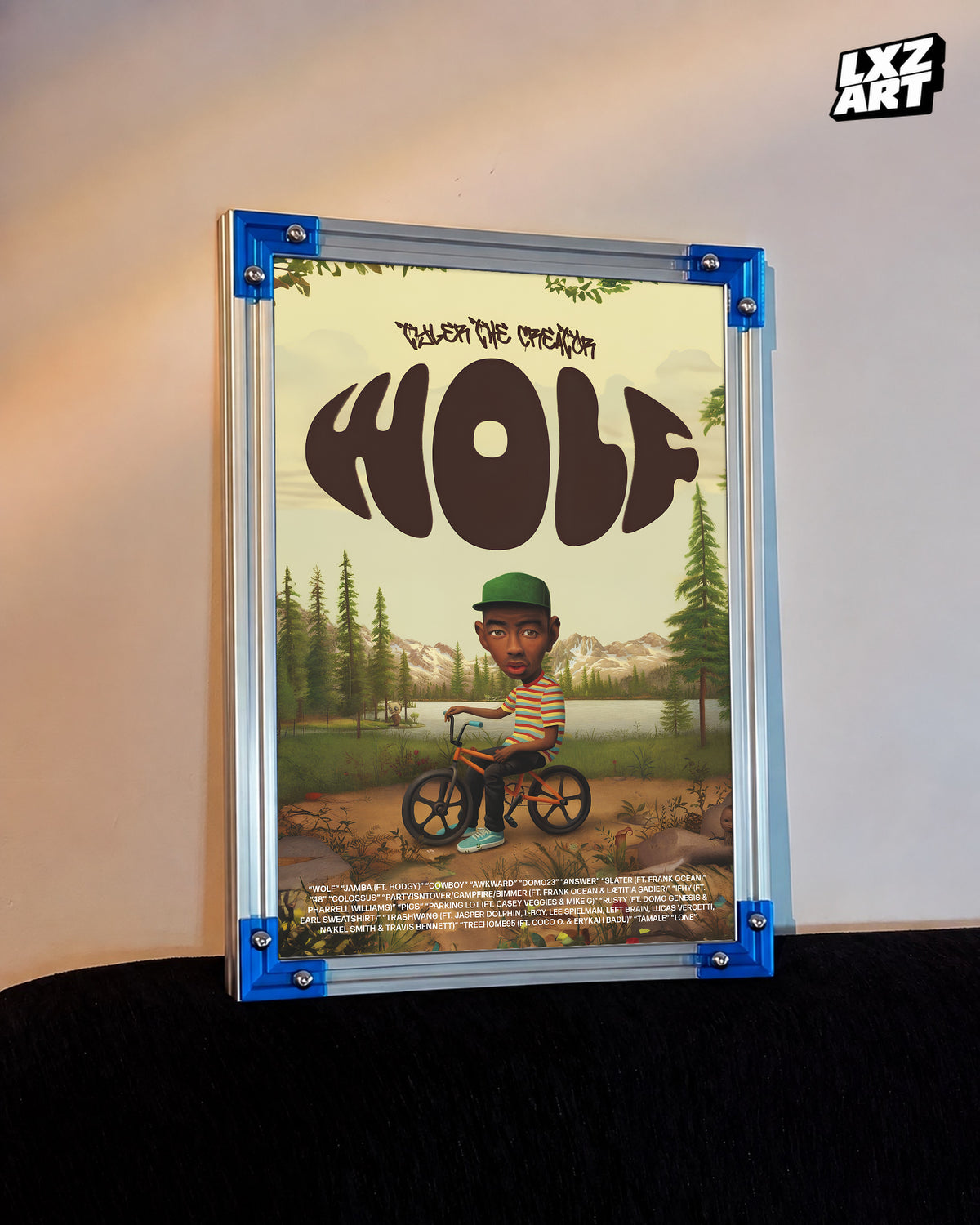 Tyler The Creator Wolf Album-Inspired Poster | Unframed Bedroom Wall Art — LXZART display 3; frame not included