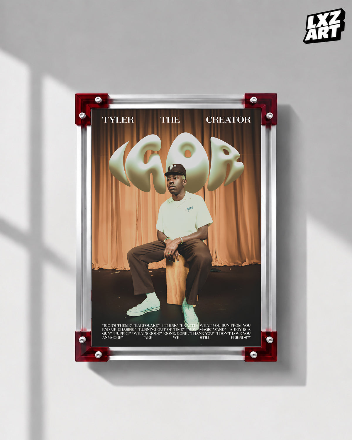 Tyler, The Creator IGOR Album-Inspired Poster | Unframed Bedroom Wall Art — LXZART display 1; frame not included