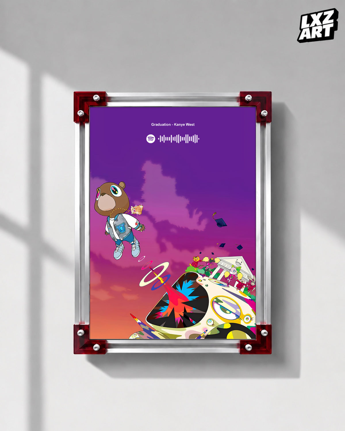 Kanye West Yeezus Album Poster | Unframed Bedroom Wall Art — LXZART display 1; frame not included