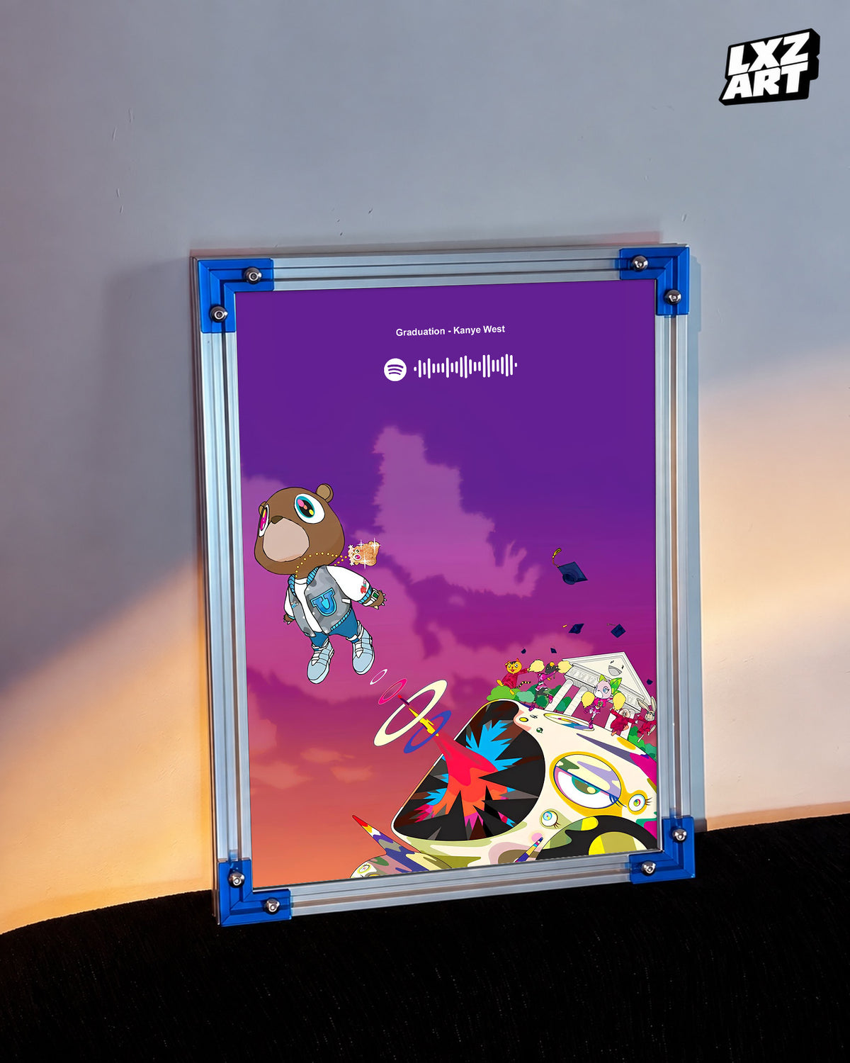 Kanye West Yeezus Album Poster | Unframed Bedroom Wall Art — LXZART display 3; frame not included