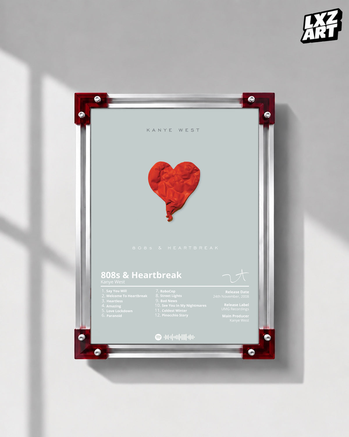Kanye West Ye Album Poster | Unframed Bedroom Wall Art — LXZART display 1; frame not included