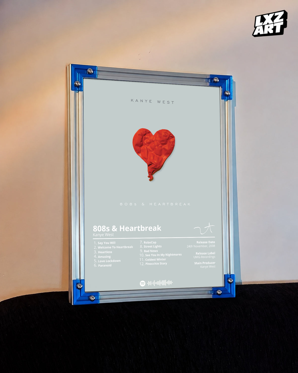Kanye West Ye Album Poster | Unframed Bedroom Wall Art — LXZART display 3; frame not included
