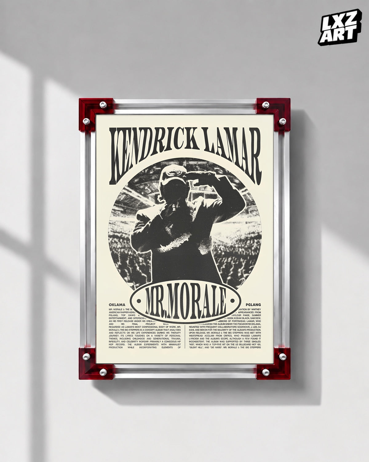 Kendrick Lamar Mr. Morale Vintage Poster | Unframed Hip Hop Wall Art — LXZART display 1; frame not included