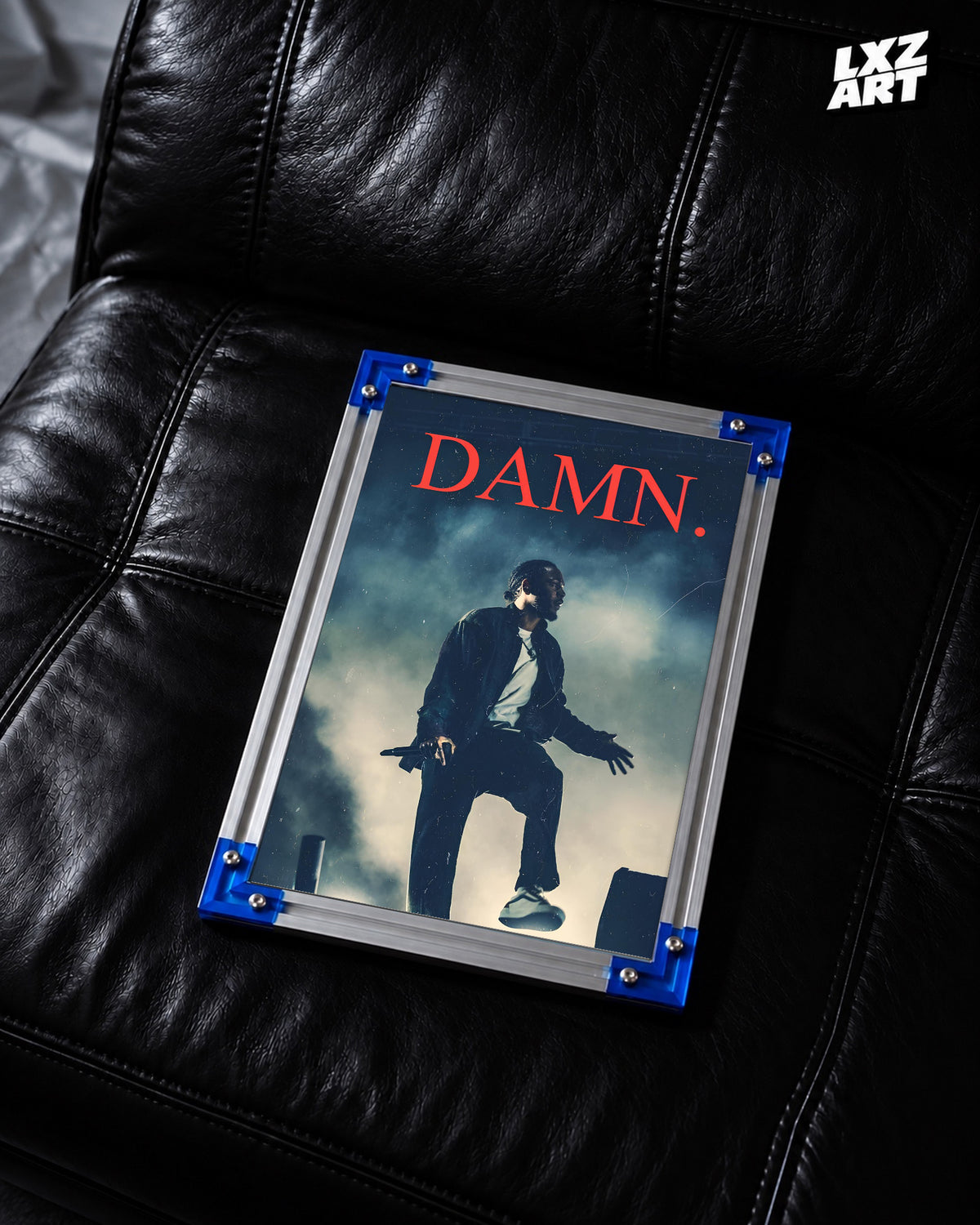 Kendrick Lamar DAMN. Stage Performance Poster | Unframed Hip Hop Wall Art — LXZART display 2; frame not included