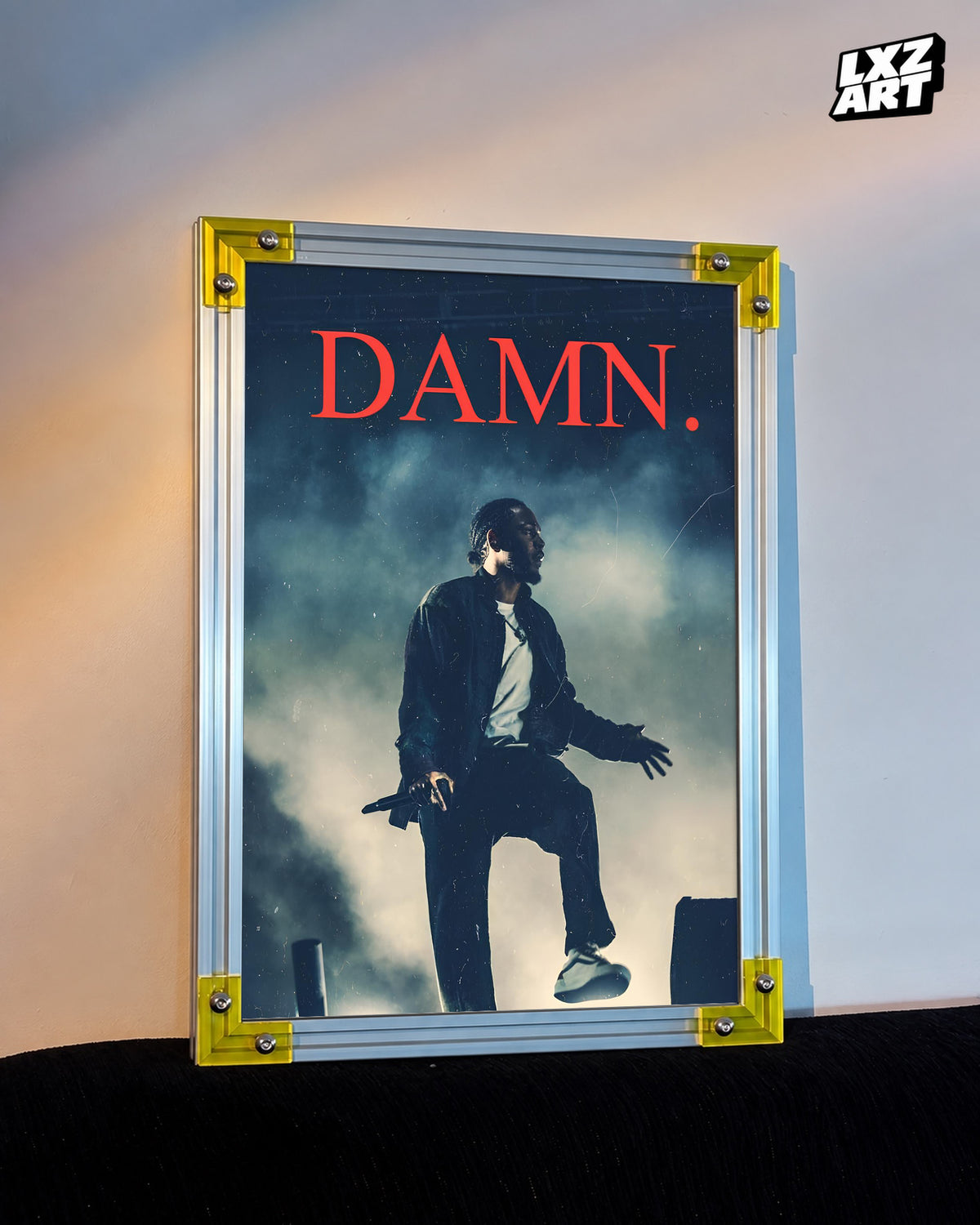 Kendrick Lamar DAMN. Stage Performance Poster | Unframed Hip Hop Wall Art — LXZART display 3; frame not included