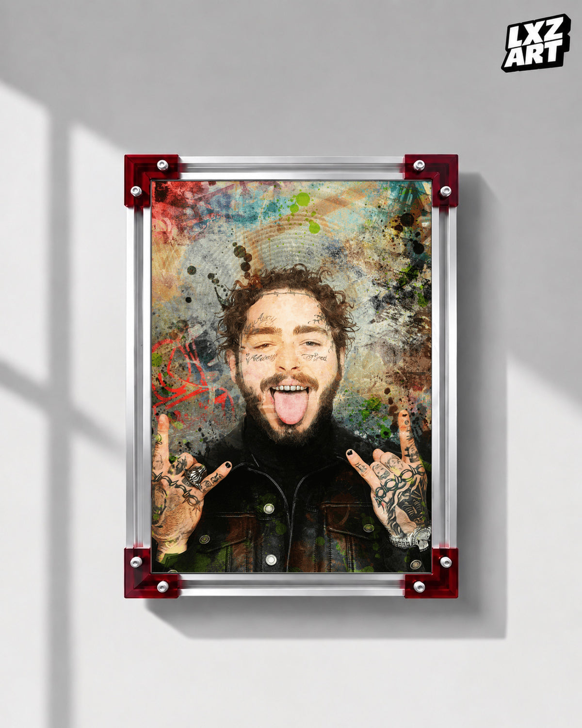Post Malone Portrait Poster | Unframed Bedroom Wall Art — LXZART display 1; frame not included