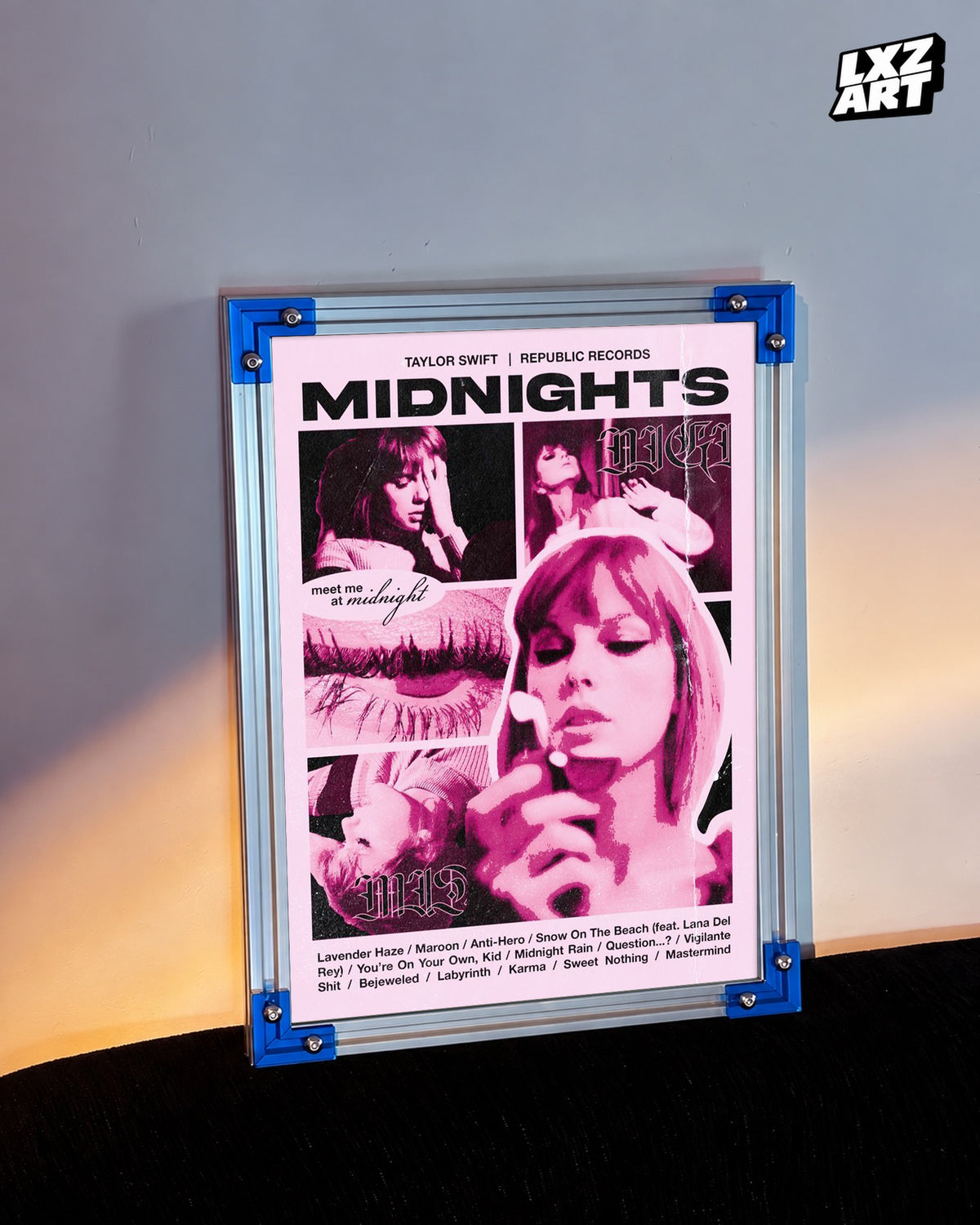 Taylor Swift Midnights Collage Poster | Unframed Bedroom Wall Art — LXZART display 3; frame not included