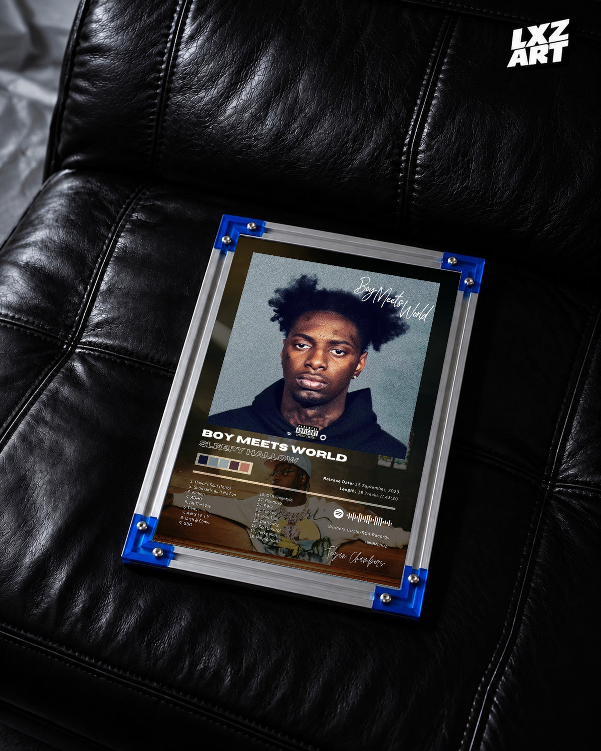 Sleepy Hallow Boy Meets World Album Tracklist Poster | Unframed Brooklyn Drill Wall Art — LXZART display 2; frame not included