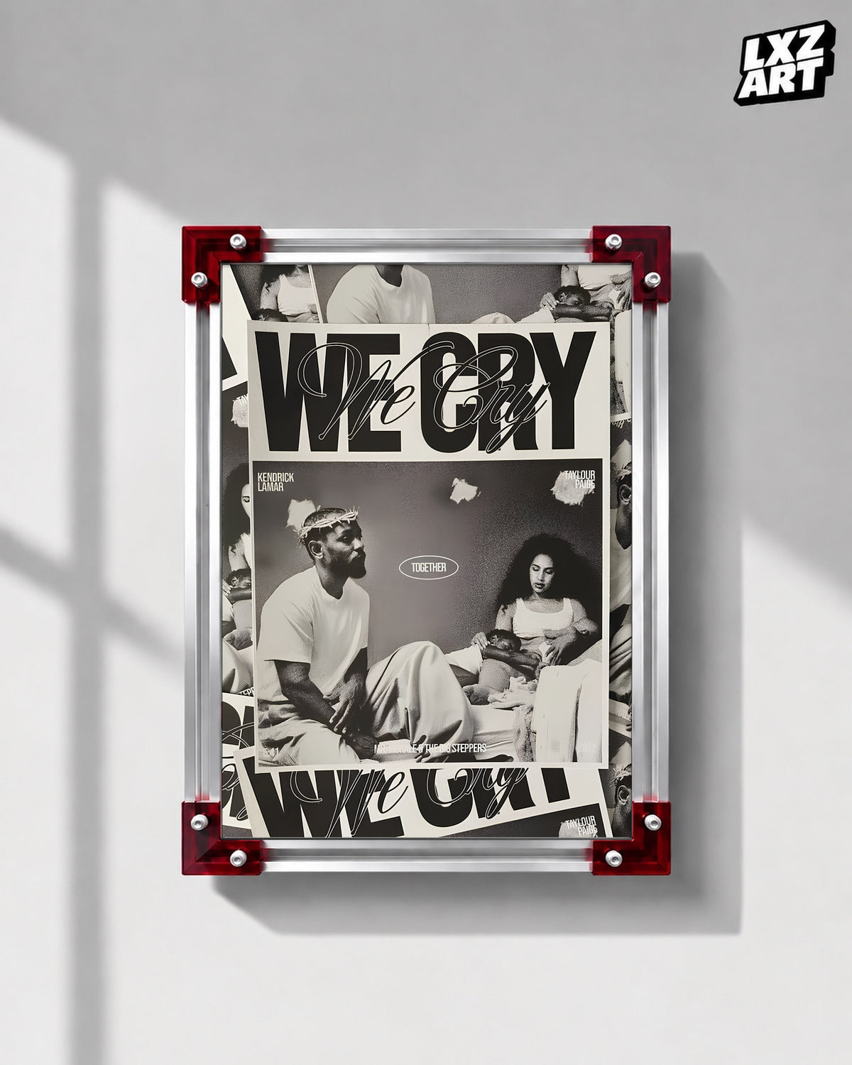 Kendrick Lamar We Cry Together Poster | Unframed Hip Hop Wall Art — LXZART display 1; frame not included