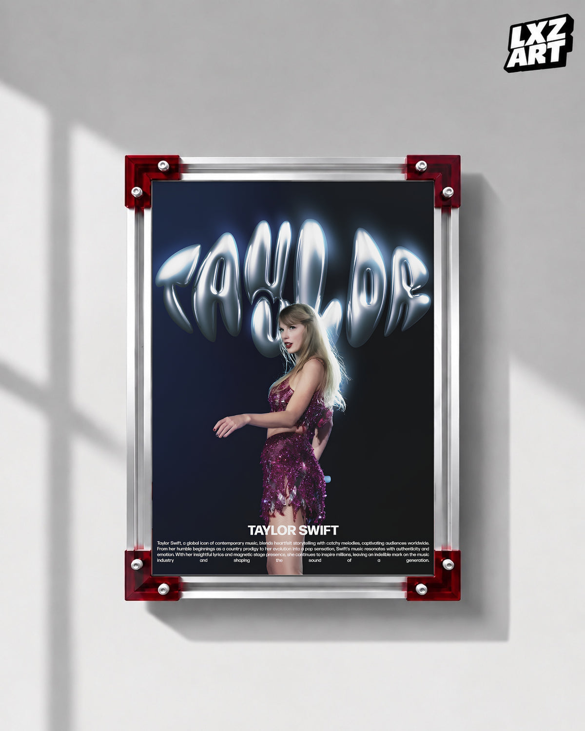Taylor Swift Performance Portrait Poster | Unframed Bedroom Wall Art — LXZART display 1; frame not included