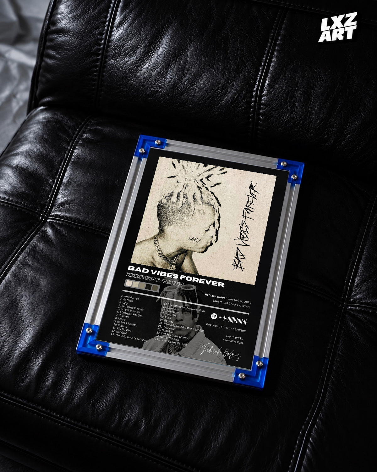 XXXTENTACION Bad Vibes Forever Album Poster | Unframed Bedroom Wall Art — LXZART display 2; frame not included
