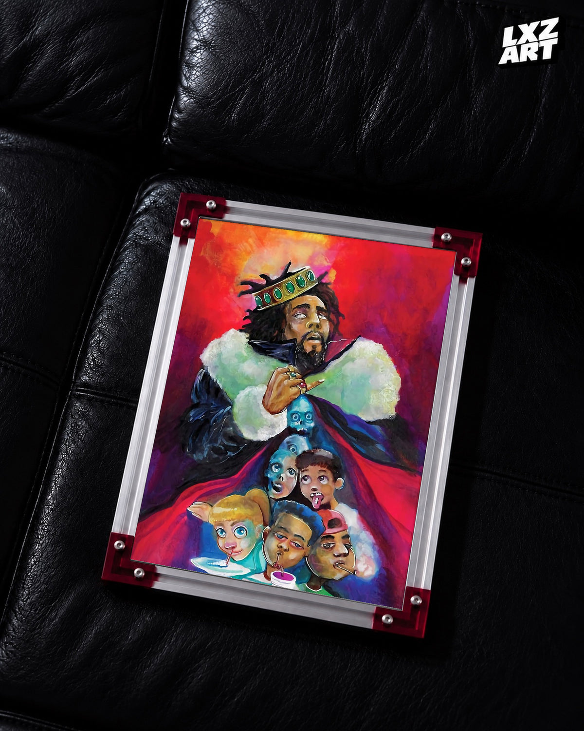 J. Cole - Painted Poster — LXZART display 2; frame not included