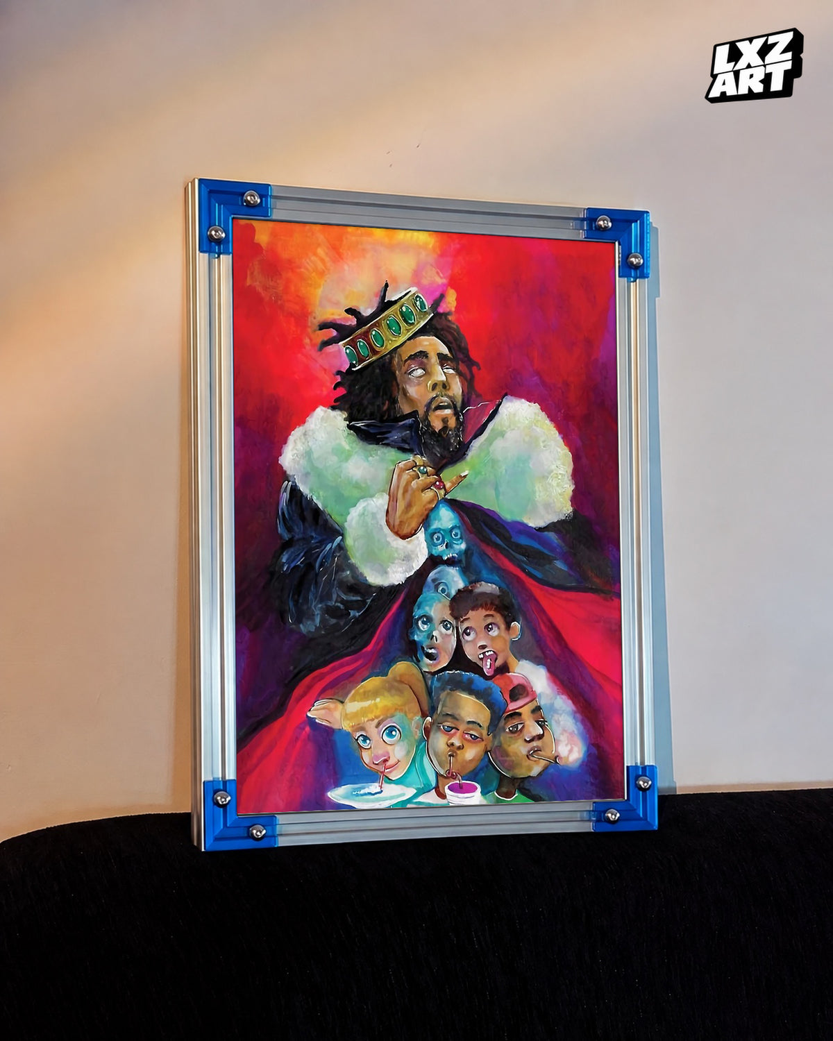 J. Cole - Painted Poster — LXZART display 3; frame not included