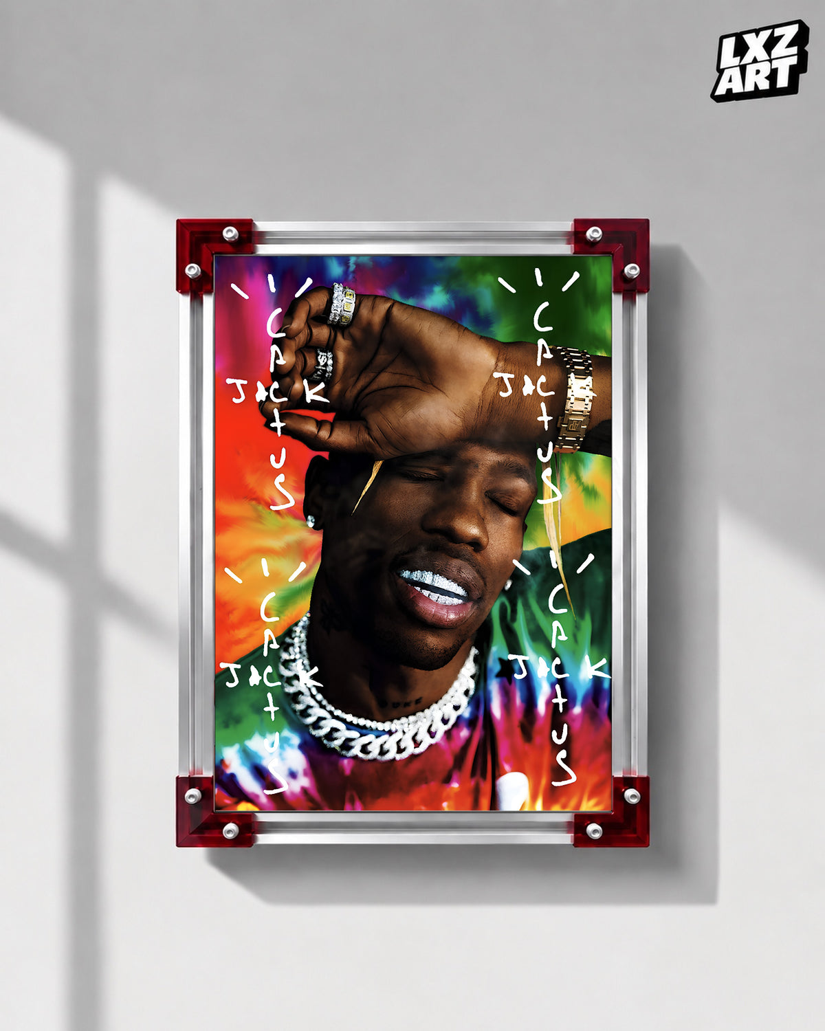 Travis Scott Cactus Jack Portrait Poster | Unframed Bedroom Wall Art — LXZART display 1; frame not included