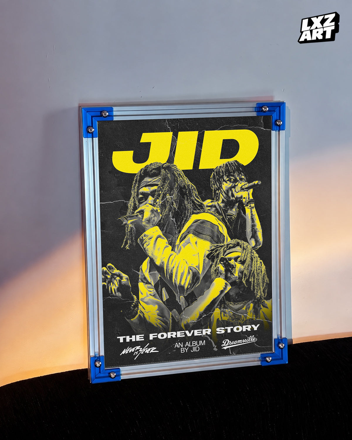 JID The Forever Story Collage Poster | Unframed Bedroom Wall Art — LXZART display 3; frame not included