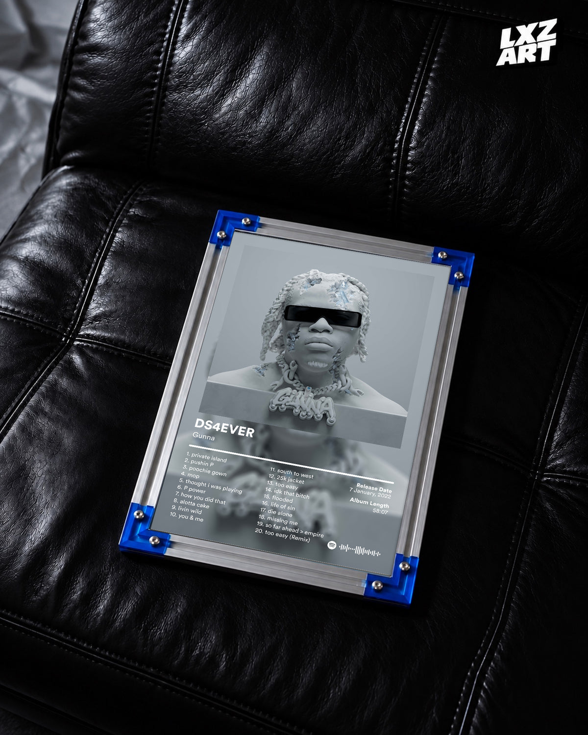 Gunna 'DS4EVER' Album Poster — LXZART display 2; frame not included