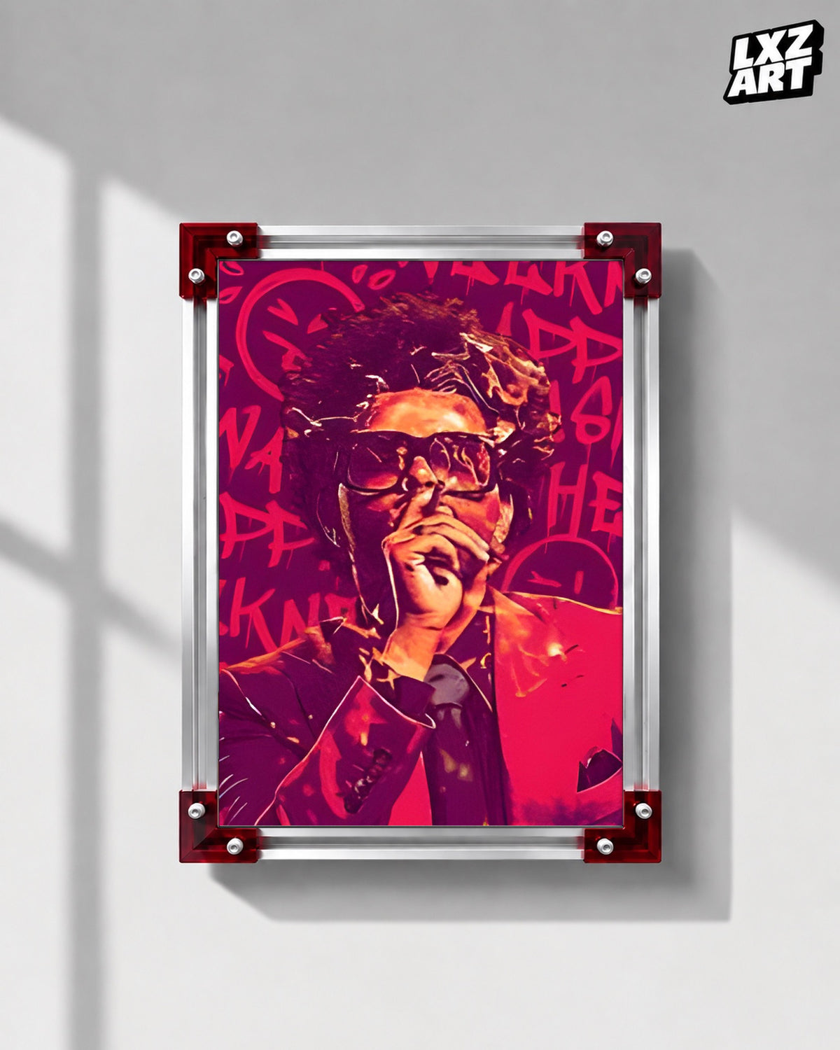 The Weeknd Performance Portrait Poster | Unframed Bedroom Wall Art — LXZART display 1; frame not included