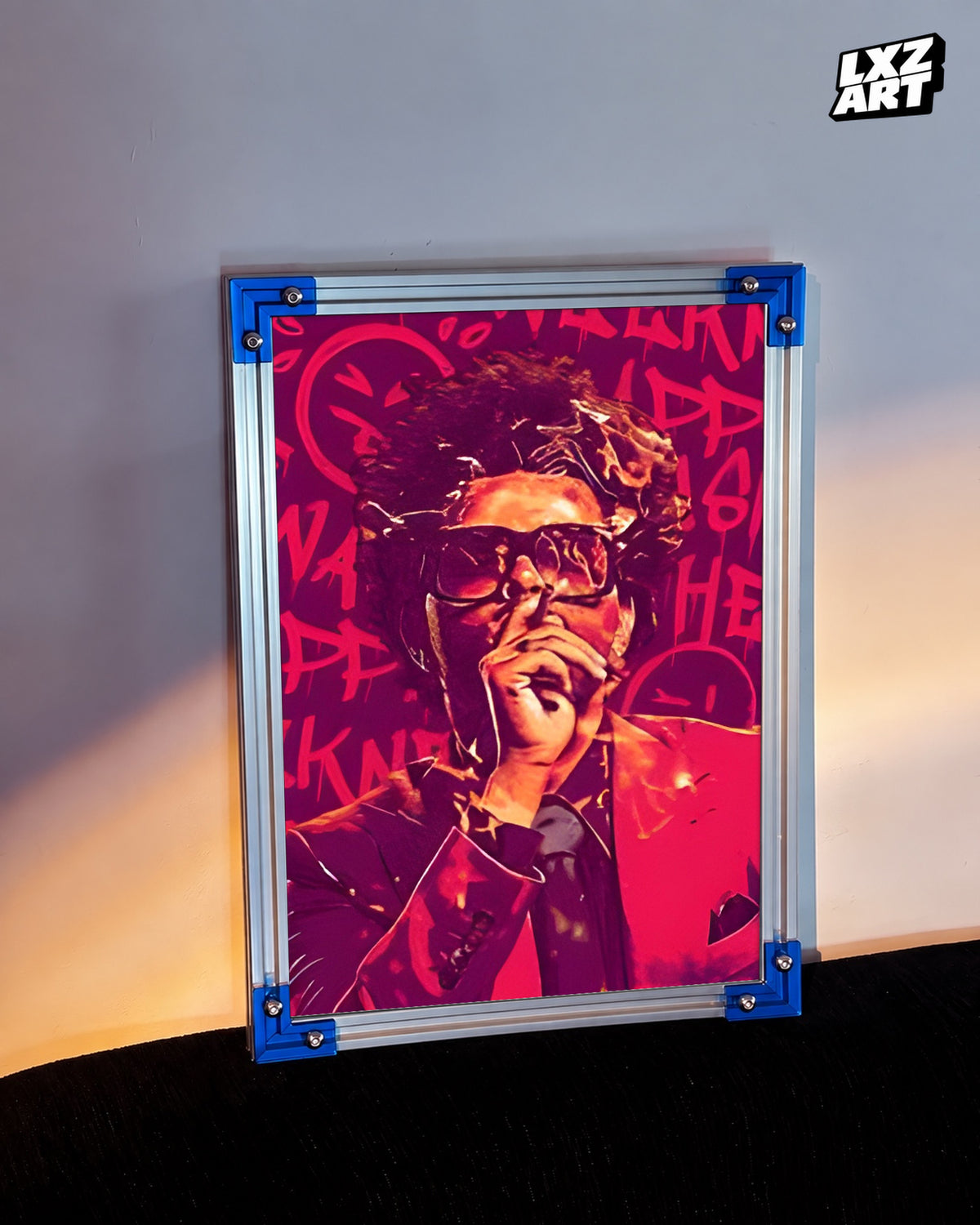 The Weeknd Performance Portrait Poster | Unframed Bedroom Wall Art — LXZART display 3; frame not included