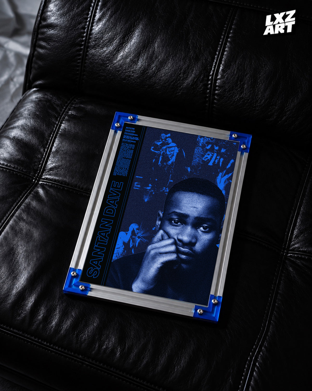 Dave Discography Collage Poster | Unframed UK Rap Wall Art — LXZART display 2; frame not included