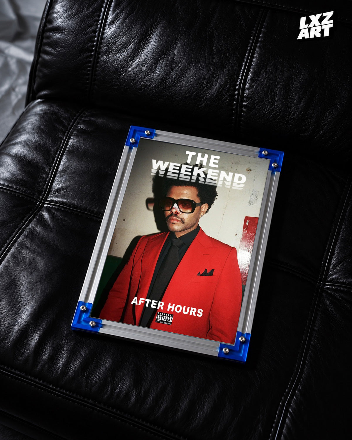 The Weeknd After Hours Red Suit Poster | Unframed Bedroom Wall Art — LXZART display 2; frame not included