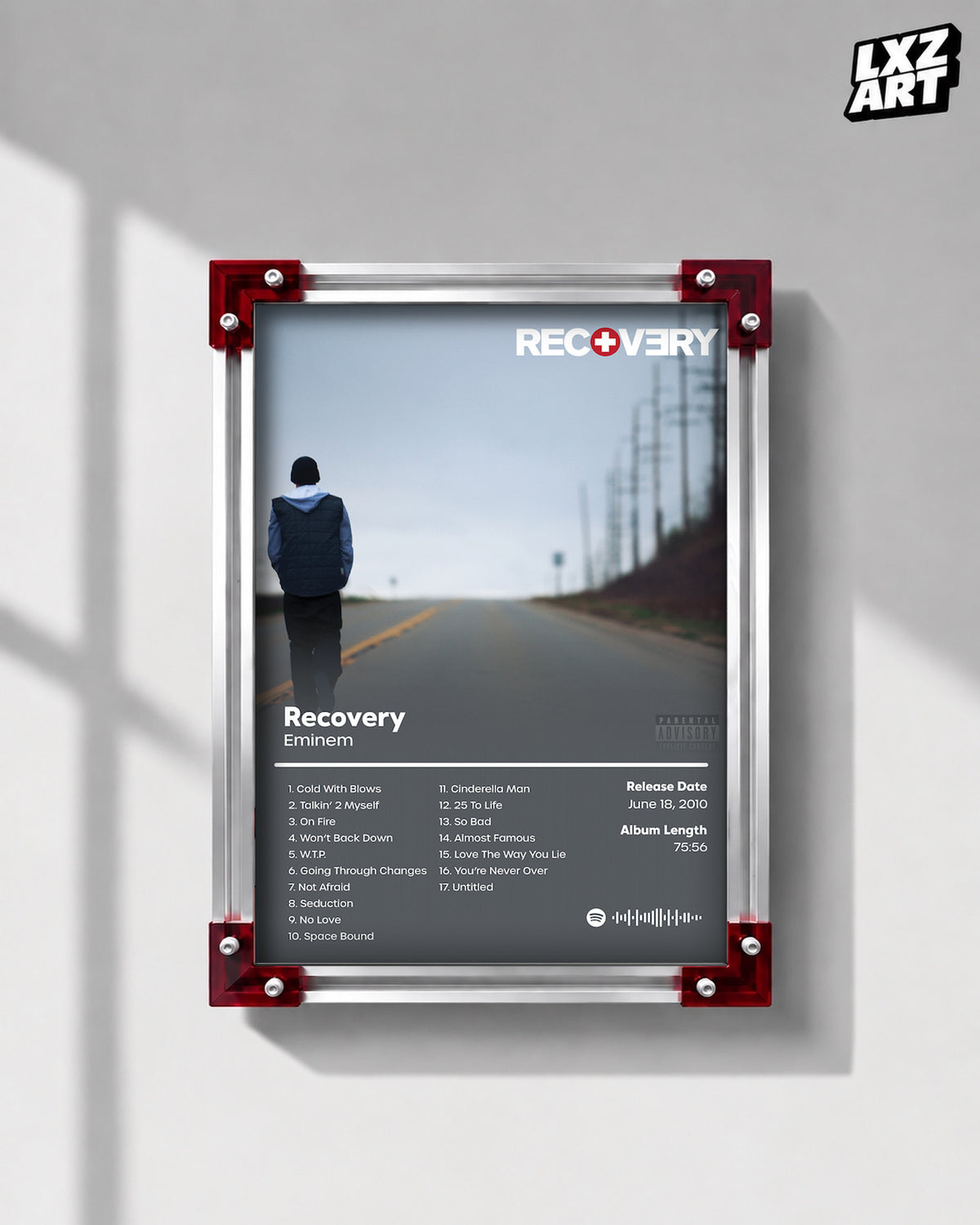 Eminem Modern Portrait Poster | Recovery Era | Unframed Bedroom Wall Art — LXZART display 1; frame not included