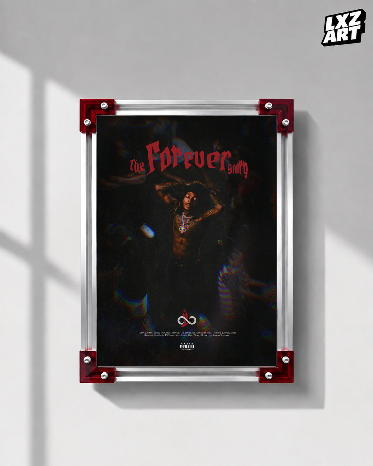 JID The Forever Story Album Poster | Unframed Bedroom Wall Art — LXZART display 1; frame not included