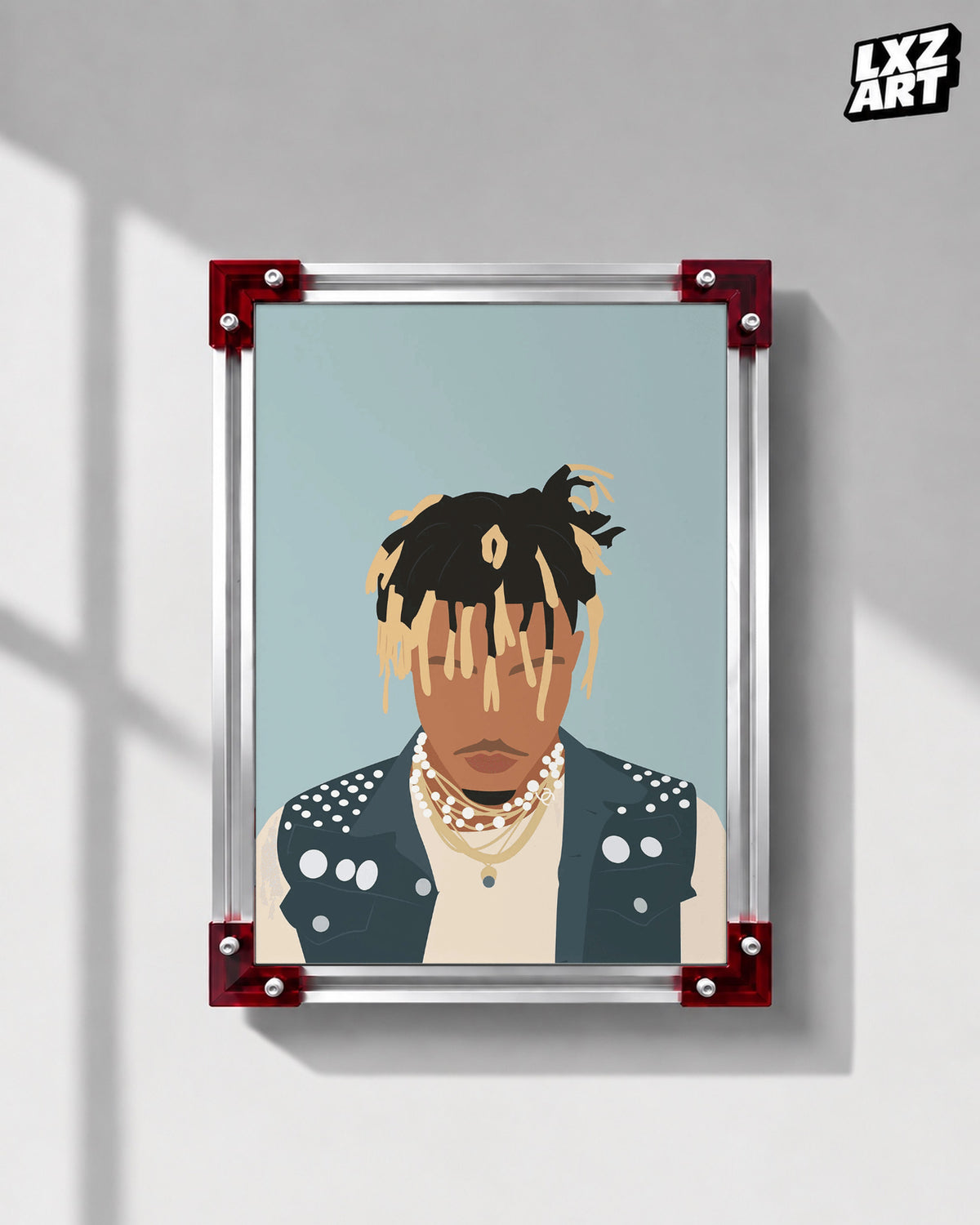 Juice WRLD Minimal Portrait Poster | Unframed Bedroom Wall Art — LXZART display 1; frame not included