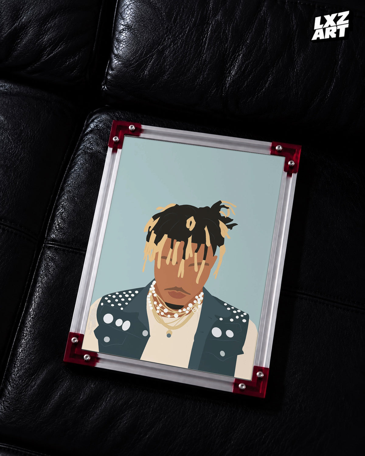 Juice WRLD Minimal Portrait Poster | Unframed Bedroom Wall Art — LXZART display 2; frame not included