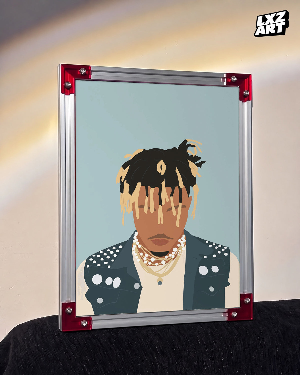 Juice WRLD Minimal Portrait Poster | Unframed Bedroom Wall Art — LXZART display 3; frame not included
