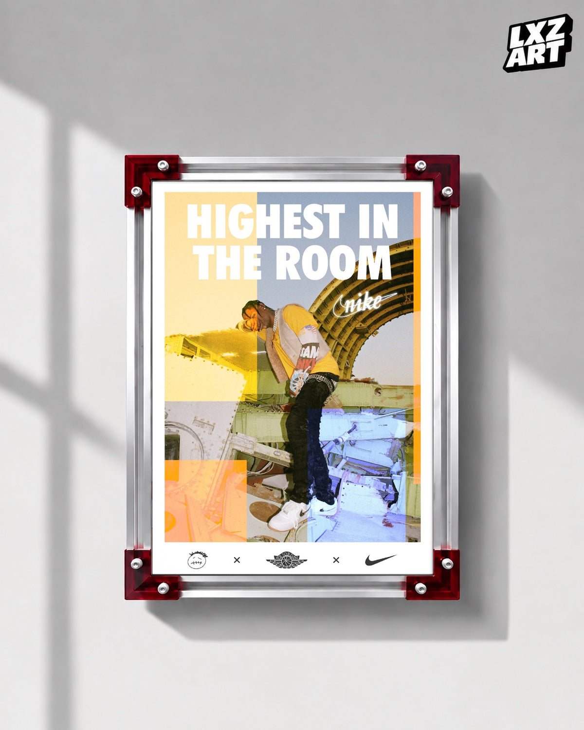 Travis Scott Highest in the Room Poster | Unframed Hip Hop Wall Art — LXZART display 1; frame not included